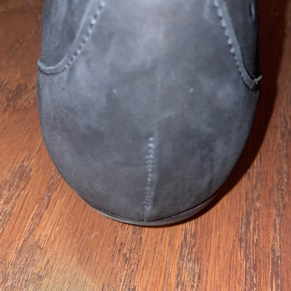 Gabor Hovercraft Flats Womens Black Perforated Suede Slip On Size 7